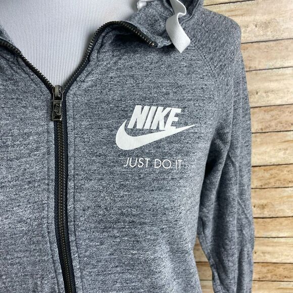 Nike zip-up Grey Thin Sweatshirt sz Small - Picture 2 of 6